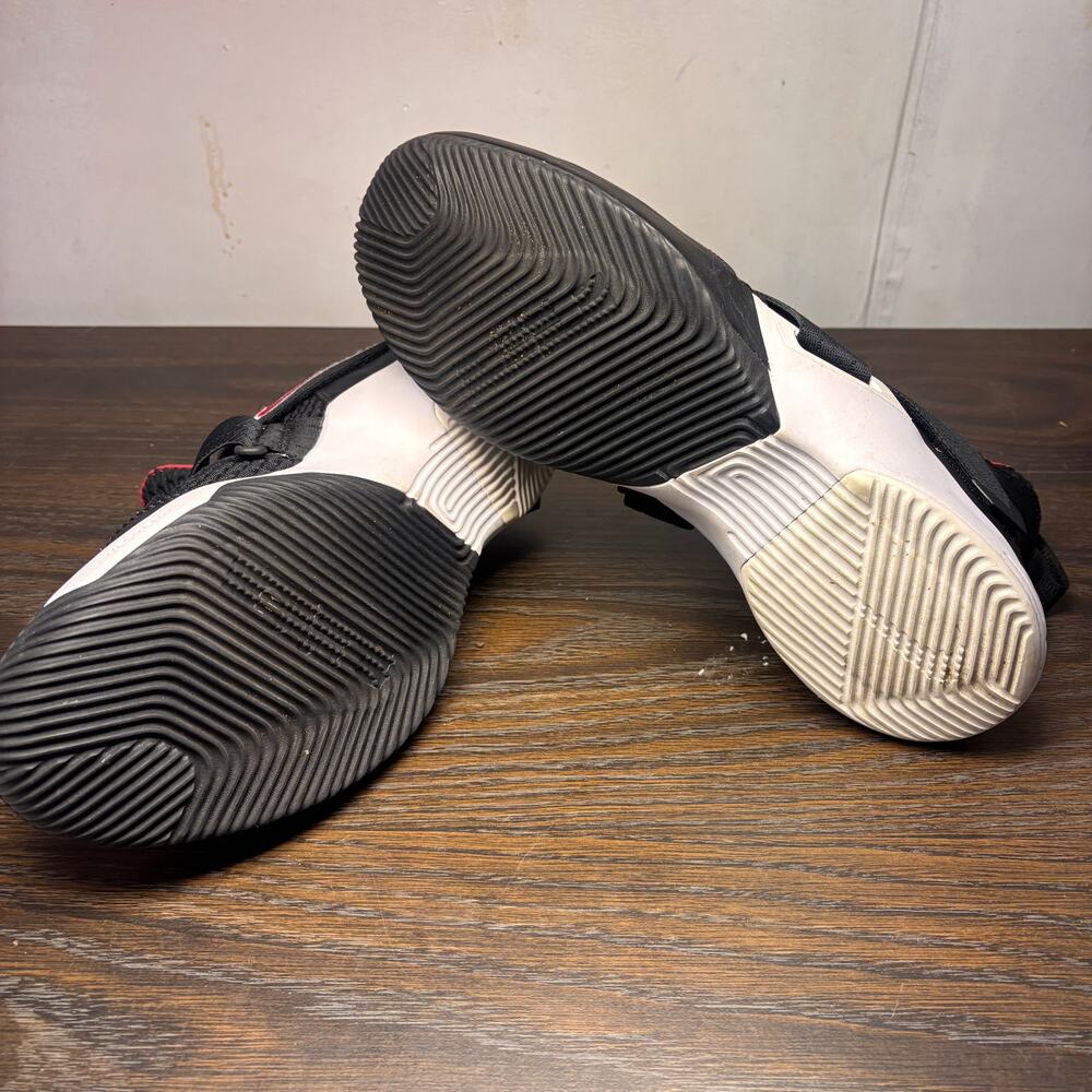 Nike LeBron Soldier 12 Bred US 12 Black Red Sneakers Athletic Shoes AO2609-001 - Picture 8 of 11